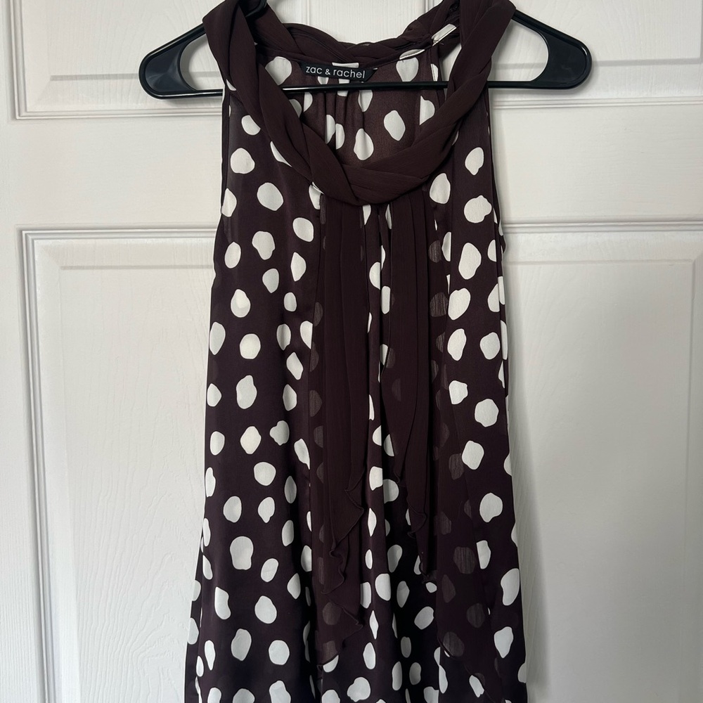 🤎 Vintage Zac & Rachel Polka Dot Blouse ✨